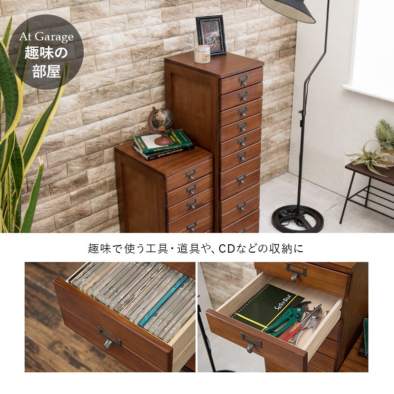 収納家具 ランドリー クリア ファイル 書類チェスト 桐製 引出し ネーム ひと目 おしゃれ 北欧 シンプル