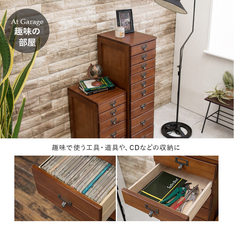 収納家具 ランドリー クリア ファイル 書類チェスト 桐製 引出し ネーム ひと目 おしゃれ 北欧 シンプル