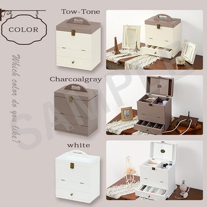 コスメボックス ドレッサー 可愛い アンティーク 金具 大人 コスメ ボックス メイクチェック メイク チェック