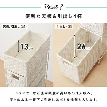 ランドリー 収納家具 チェスト 収納 通気 引出し 水回り おしゃれ 北欧 シンプル モダン コンパクト スリム