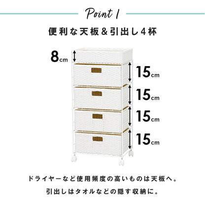 ランドリー 収納家具 チェスト 収納 通気 引出し 水回り おしゃれ 北欧 シンプル モダン コンパクト スリム