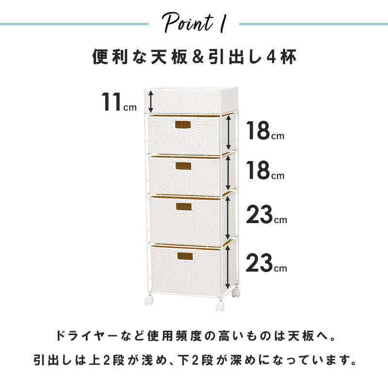 ランドリー 収納家具 チェスト 収納 通気 引出し 水回り おしゃれ 北欧 シンプル モダン コンパクト スリム
