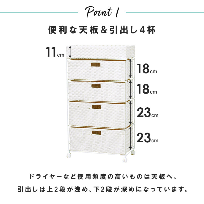ランドリー 収納家具 チェスト 収納 通気 引出し 水回り おしゃれ 北欧 シンプル モダン コンパクト スリム