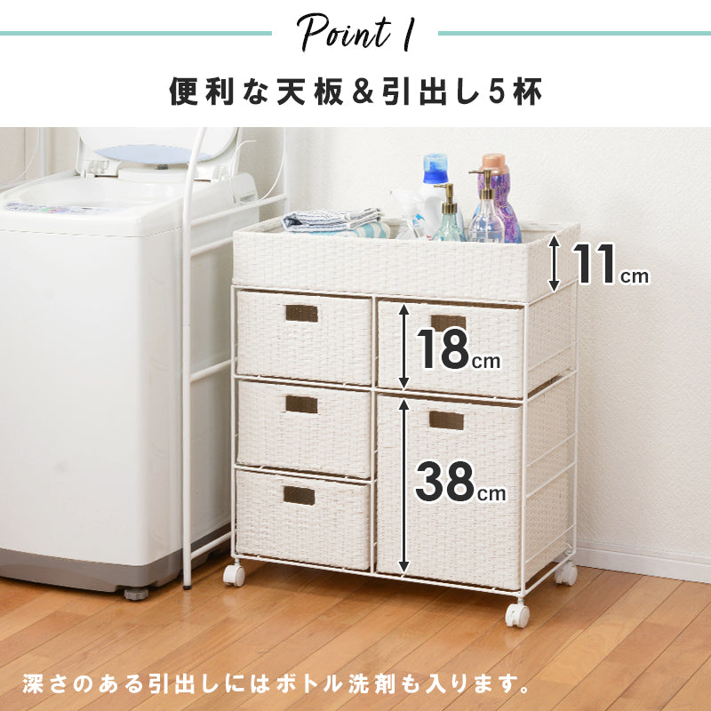 ランドリー 収納家具 チェスト 収納 通気 引出し 水回り おしゃれ 北欧 シンプル モダン コンパクト スリム