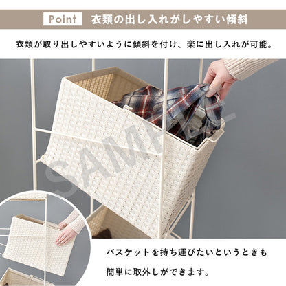 ランドリーラック 収納家具 チェスト 色柄物 ランドリーワゴン 洗濯 バスケット 斜め 衣類 構造 おしゃれ 北欧