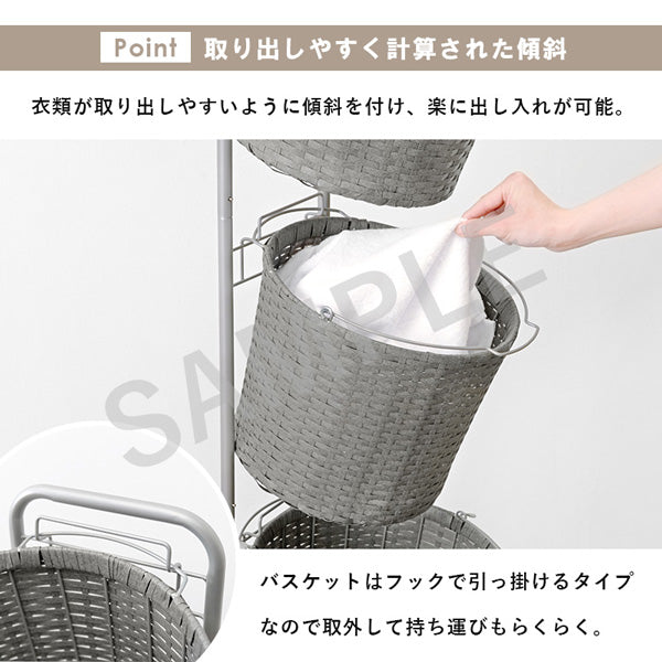 ランドリーラック 収納家具 チェスト 色柄物 ランドリーワゴン 洗濯 バスケット 便利 おしゃれ 北欧 シンプル
