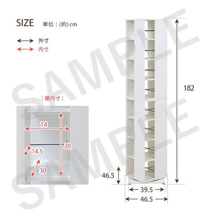 回転コミックラック 収納家具 ラック 本棚 収納 スペース 容量 360度回転 タワー 回転 おしゃれ 北欧 シンプル