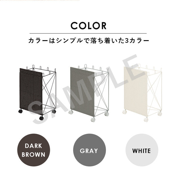 分別ごみ箱ラック キッチン収納 ダストボックス ビニール袋 ダストワゴン ビニール 分別 ダスト ワゴン 樹脂
