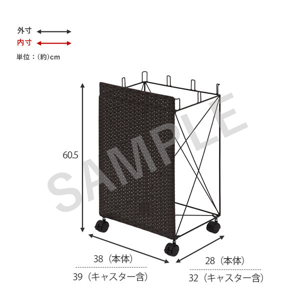 分別ごみ箱ラック キッチン収納 ダストボックス ビニール袋 ダストワゴン ビニール 分別 ダスト ワゴン 樹脂