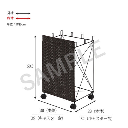 分別ごみ箱ラック キッチン収納 ダストボックス ビニール袋 ダストワゴン ビニール 分別 ダスト ワゴン 樹脂