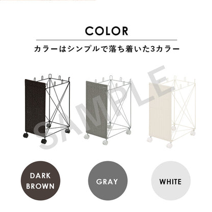 分別ごみ箱ラック キッチン収納 ダストボックス ビニール袋 ダストワゴン ビニール 分別 ダスト ワゴン 樹脂