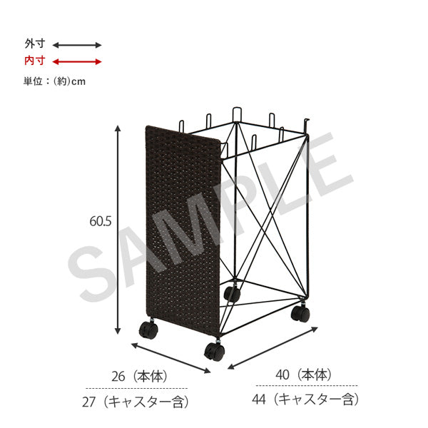 分別ごみ箱ラック キッチン収納 ダストボックス ビニール袋 ダストワゴン ビニール 分別 ダスト ワゴン 樹脂