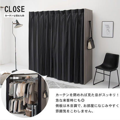 伸縮クローゼット 収納家具 ハンガーラック クローゼットハンガー スペース 伸縮 クローゼット ハンガー 上棚