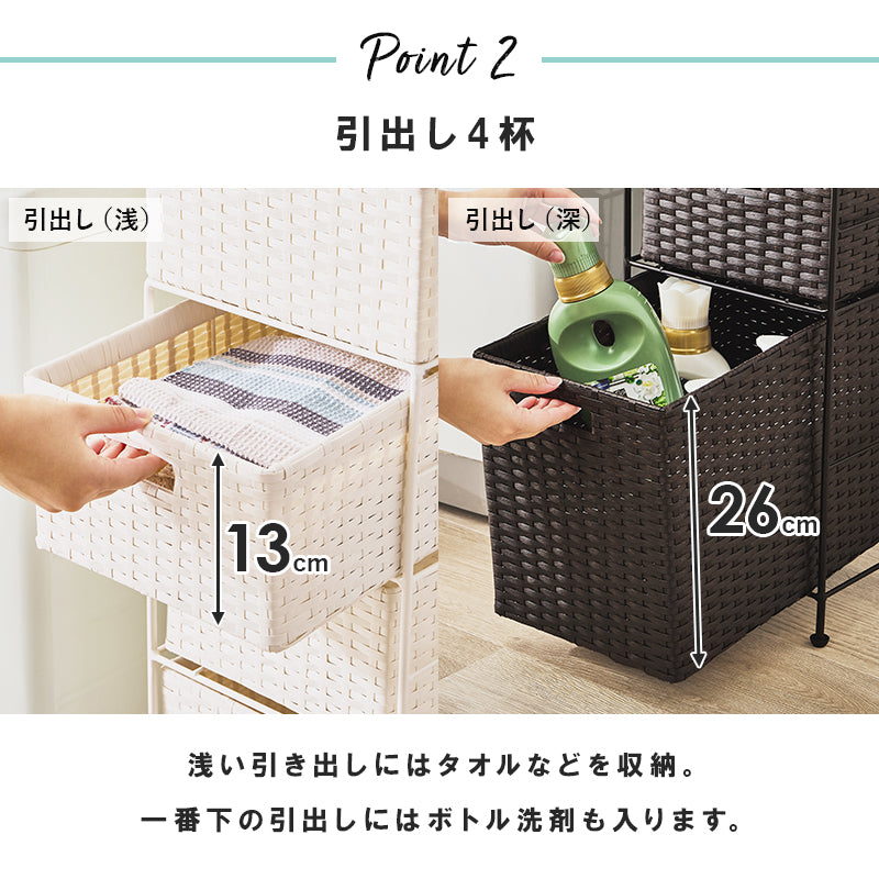 ランドリー 収納家具 チェスト 収納 通気 引出し 水回り おしゃれ 北欧 シンプル モダン コンパクト スリム