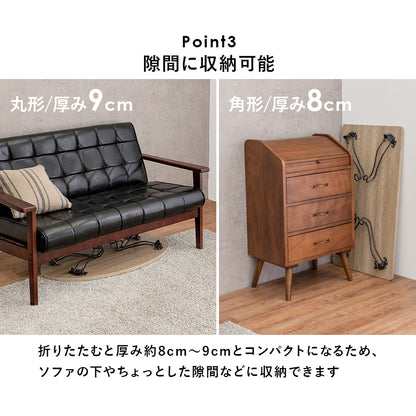 折れ脚テーブル 丸型 テーブル コンパクト 古木 木目 天板 アイアン 猫脚 可愛い 収納 おしゃれ 北欧 シンプル
