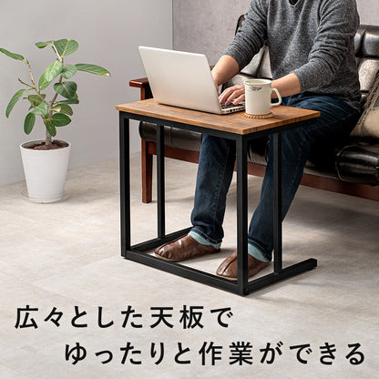 サイドテーブル デスクテーブル 天板 足元 安定感 フレーム おしゃれ 北欧 シンプル モダン コンパクト 木製