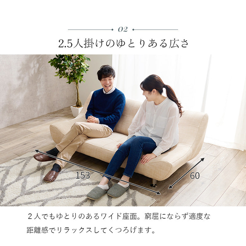 ソファ 2P カウチソファ ワイド座面 贅沢 くつろぎ 時間 ワイド 座面 開放感 ロータイプ 開放 ロー タイプ