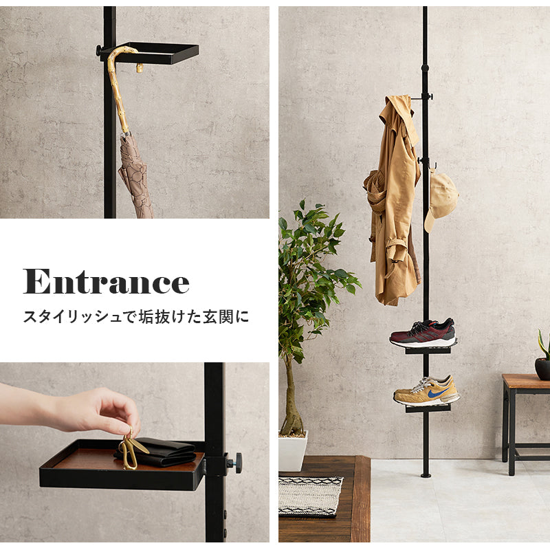 突っ張り棒 パーツ 5点セット 角型 収納家具 本棚 オシャレ ディスプレイ 突っ張りタイプ ポールラック 賃貸