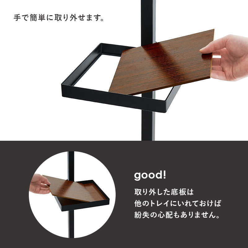 突っ張り棒 パーツ 5点セット 角型 収納家具 本棚 オシャレ ディスプレイ 突っ張りタイプ ポールラック 賃貸