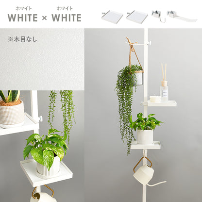 突っ張り棒 パーツ 5点セット 角型 収納家具 本棚 オシャレ ディスプレイ 突っ張りタイプ ポールラック 賃貸