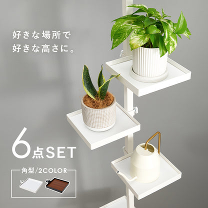 突っ張り棒 パーツ 6点セット 角型 収納家具 本棚 オシャレ ディスプレイ 突っ張りタイプ ポールラック 賃貸