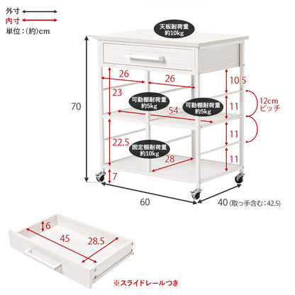 ワゴン キッチン収納 収納 作業スペース 補助テーブル キッチンワゴン 作業 スペース 補助 テーブル 快適 天板
