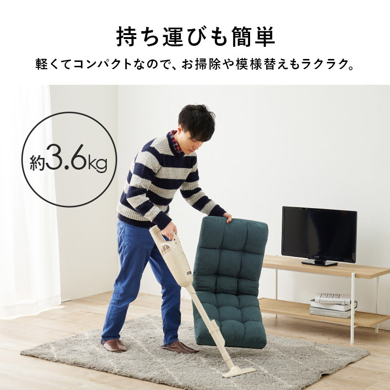 座椅子2点セット 椅子 座椅子 チェア コンパクト リクライニング 狭い 14段階リクライニング 背もたれ
