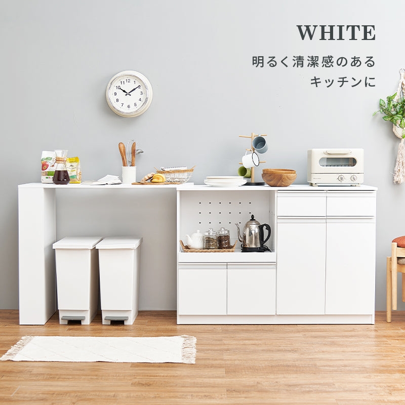 伸縮キッチンカウンター キッチン収納 食器棚 レンジ台 ラック 広い カウンターキャビネット 調整 調理器具