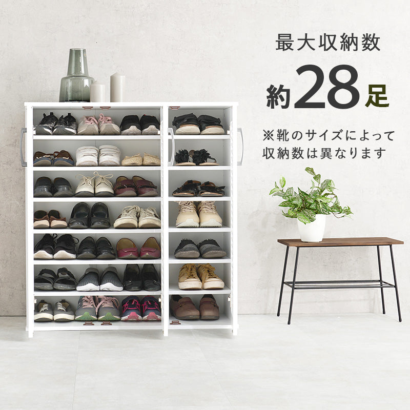 ルーバーシューズラック 玄関 収納家具 押入れ収納 収納 通気 ルーバー扉 シューズラック ルーバー 背面 湿気