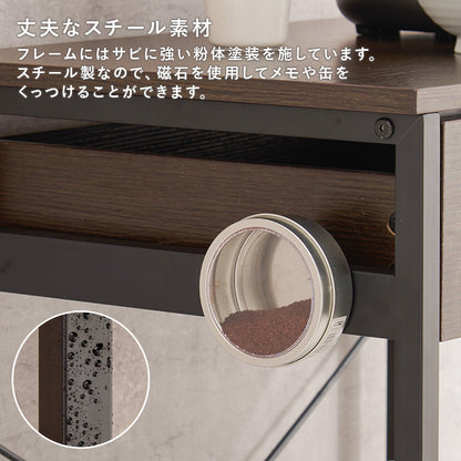 ごみ箱上ラック ラック キッチン収納 食器棚 レンジ台 収納 ごみ箱 スペース 活用 引出し ストック カトラリー