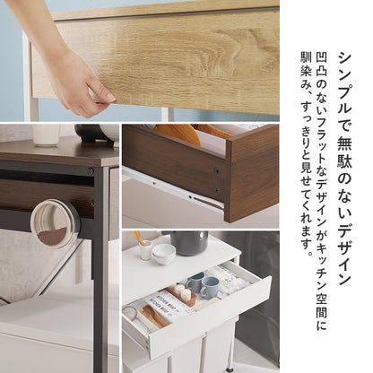 ごみ箱上ラック ラック キッチン収納 食器棚 レンジ台 収納 ごみ箱 スペース 活用 引出し ストック カトラリー