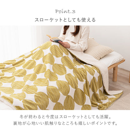 うす掛けこたつ布団 950 北欧柄 ボア生地 身体 軽い 中綿なしタイプ 洗濯 おしゃれ リビング コンパクト