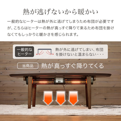 布団レスコタツ 120 こたつ 長方形 リビング テーブル こたつテーブル 布団 リビングテーブル タイプ おしゃれ