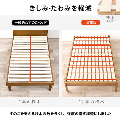 組立簡単 マットレス付セミダブルベッド ネジなし 工具 ボンネルコイルマットレスセット 寝心地 シングル