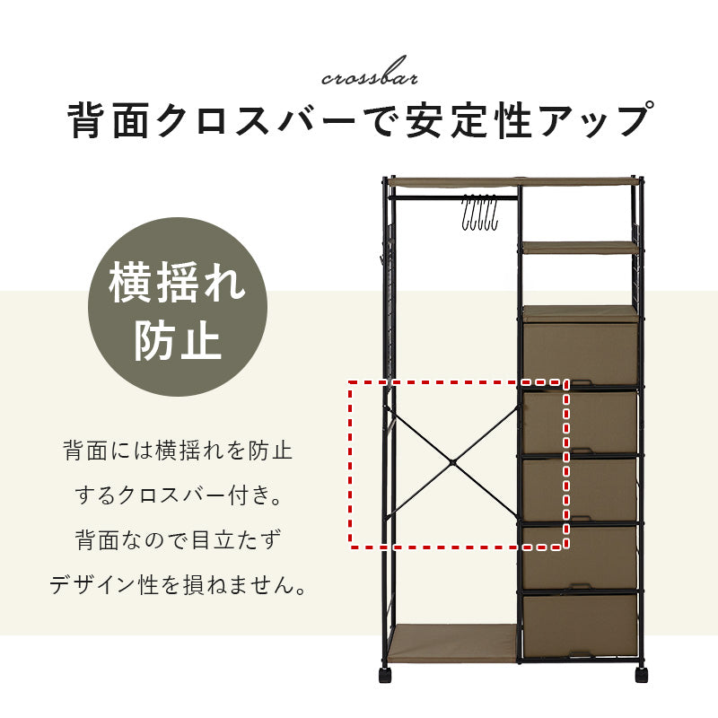 ハンガーラック 収納家具 収納 ハンガー収納 1カ所 ハンガー カ所 ワンピース ワン ピース コート キャスター