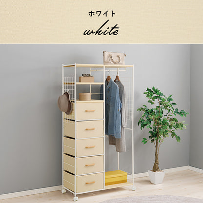 ハンガーラック 収納家具 収納 ハンガー収納 1カ所 ハンガー カ所 ワンピース ワン ピース コート キャスター