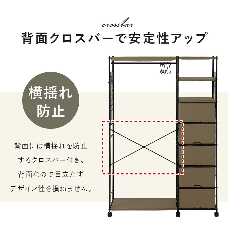 ハンガーラック 収納家具 収納 ハンガー収納 1カ所 ハンガー カ所 ワンピース ワン ピース コート キャスター