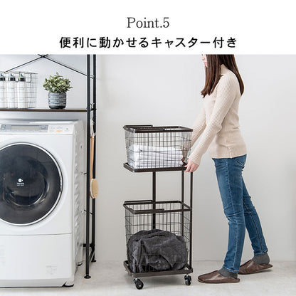 ランドリーラック 収納家具 チェスト 色柄物 ランドリーワゴン 洗濯 バスケット 便利 おしゃれ 北欧 シンプル