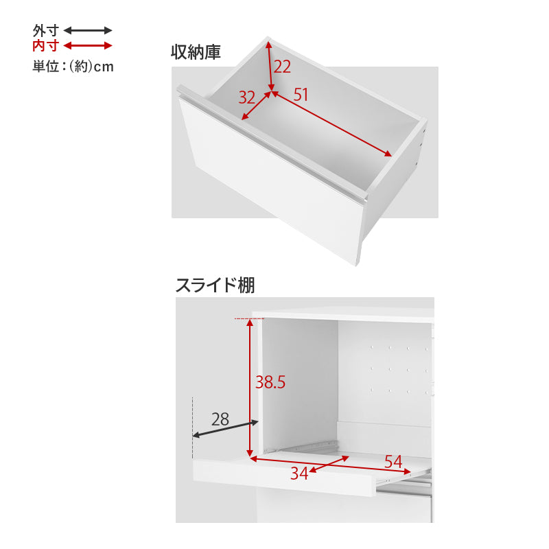 キッチンカウンター 収納庫タイプ キッチン収納 食器棚 レンジ台 ラック 狭い カウンターキャビネット 作業