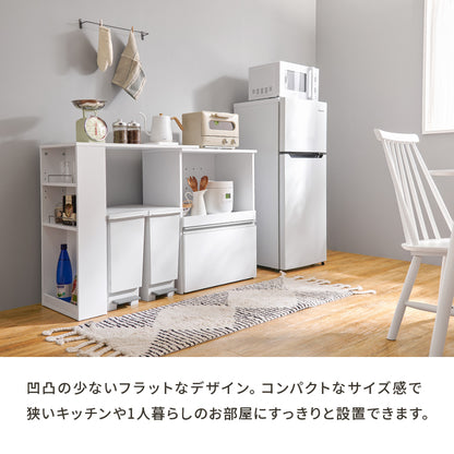 伸縮キッチンカウンター 収納庫タイプ キッチン収納 食器棚 レンジ台 ラック 広い カウンターキャビネット
