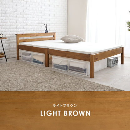 組立簡単 セミダブルベッド ベッド ネジなし ネジ 工具 組立 模様替え 模様 替え 引っ越し 便利 コンセント