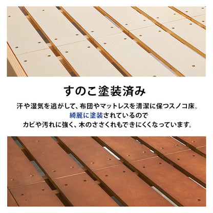 組立簡単 シングルベッド ベッド ネジなし ネジ 工具 組立 3段階 木製ベッド 床面 木製 シングル セミダブル