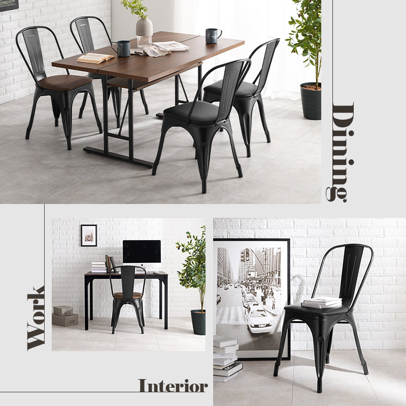 ダイニングチェア ダイニング 解放感 解放 スチール フレーム インダストリアル チェア 2タイプ 素材 座面