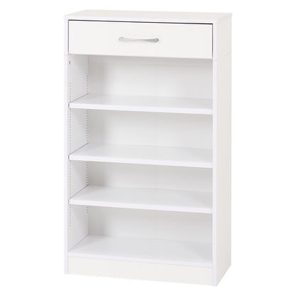 ブックラック 本棚 収納家具 ラック 収納 1cmピッチ ピッチ 棚板 調節 上部 引出し 幅60cm おしゃれ 北欧