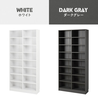 ブックシェルフ 本棚 収納家具 ラック 収納 前後2列 前後 棚板 容量収納 容量 マンガ おしゃれ 北欧 シンプル