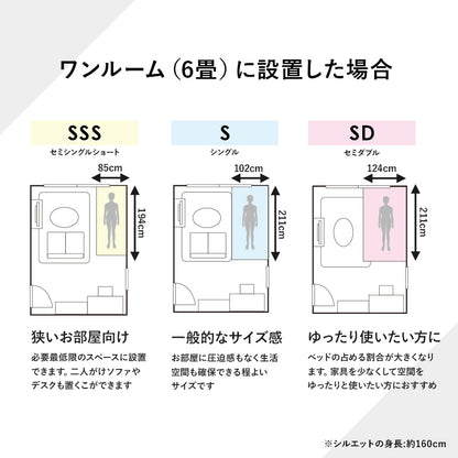 マットレス 引出し付セミシングルショートベッド ベッド シングルベッド ウェーブ シルエット 装飾