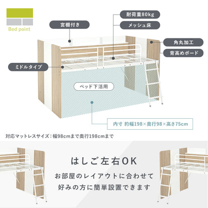 システムベッド ベッド ロフトベッド デスク ワゴン システム スペース 活用 成長 レイアウト シングル