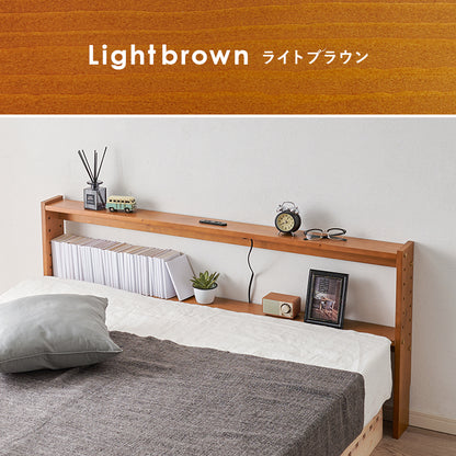 ヘッドボード ベッド ダブル 隙間 枕元 収納 棚板 コンセント 便利 ダブルサイズ対応 幅140cm シングル