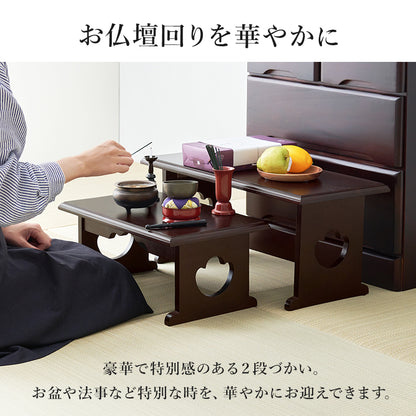 供物台2点セット テーブル サイドテーブル  コンパクト 収納 日常使い 日常 仏具 軽い 供え物 おしゃれ 北欧
