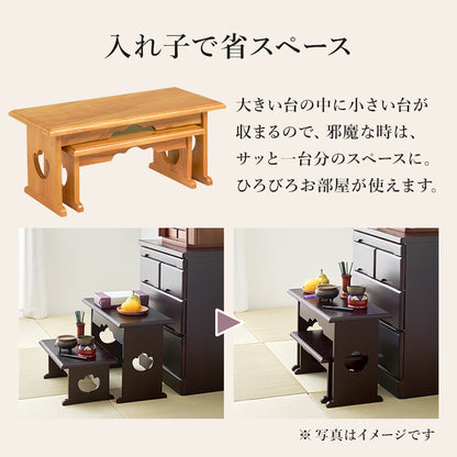 供物台2点セット テーブル サイドテーブル  コンパクト 収納 日常使い 日常 仏具 軽い 供え物 おしゃれ 北欧